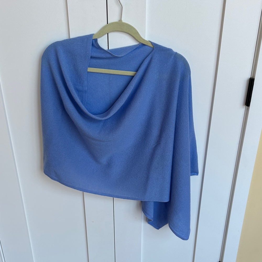 InCashmere Soft Blue Poncho